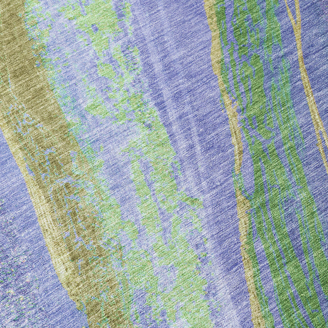 Addison Chantille ACN2037 Swirls Machine Made Transitional Purple Rug