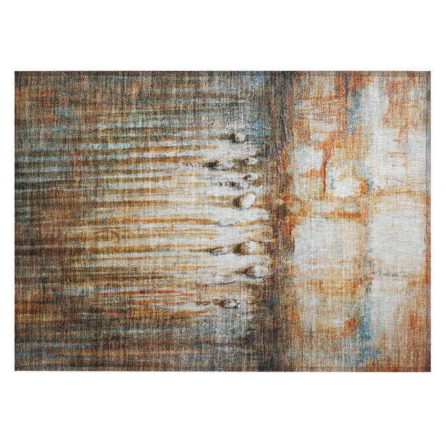 Addison Chantille ACN2038 Abstract Machine Made Transitional Paprika Rug