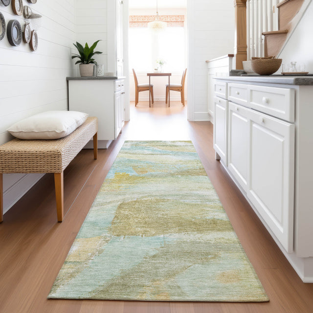 Addison Chantille ACN2039 Abstract Machine Made Transitional Beige Rug