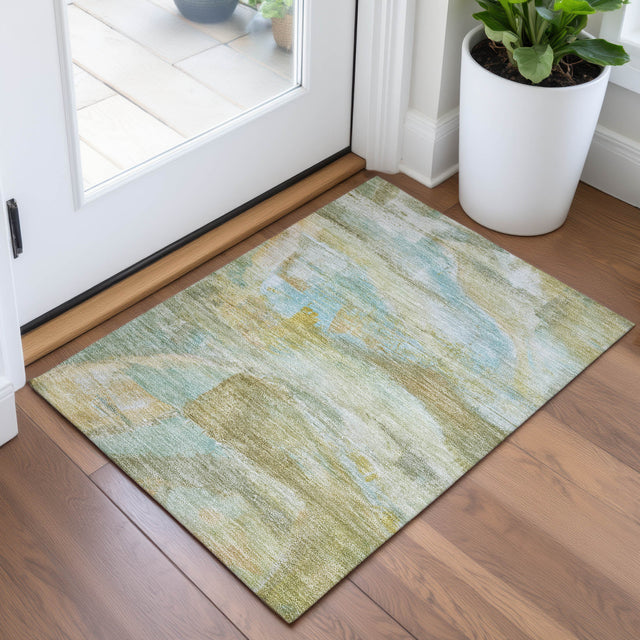 Addison Chantille ACN2039 Abstract Machine Made Transitional Beige Rug