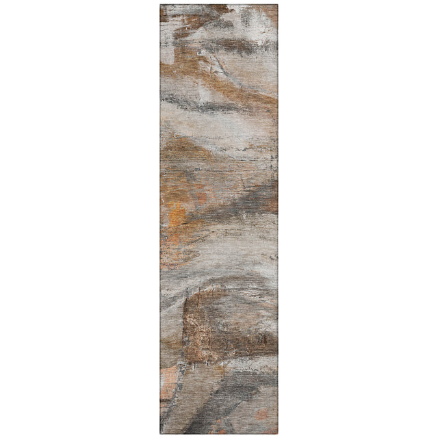 Addison Chantille ACN2039 Abstract Machine Made Transitional Brown Rug