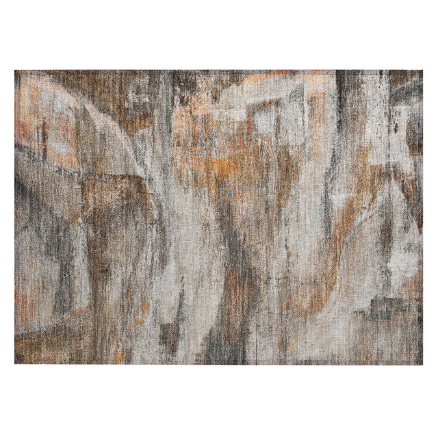 Addison Chantille ACN2039 Abstract Machine Made Transitional Brown Rug