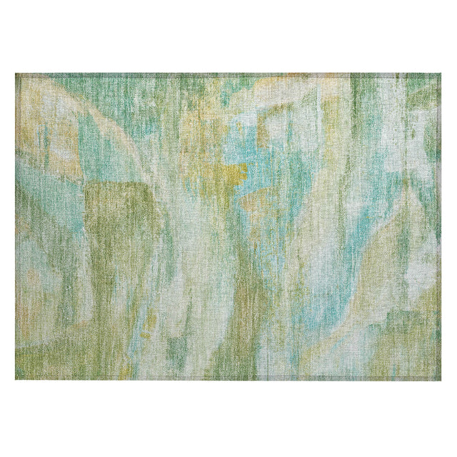 Addison Chantille ACN2039 Abstract Machine Made Transitional Green Rug