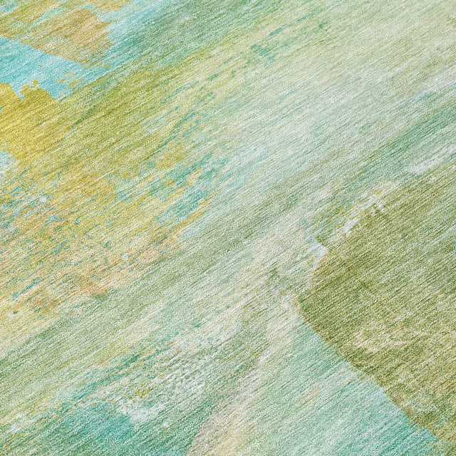 Addison Chantille ACN2039 Abstract Machine Made Transitional Green Rug