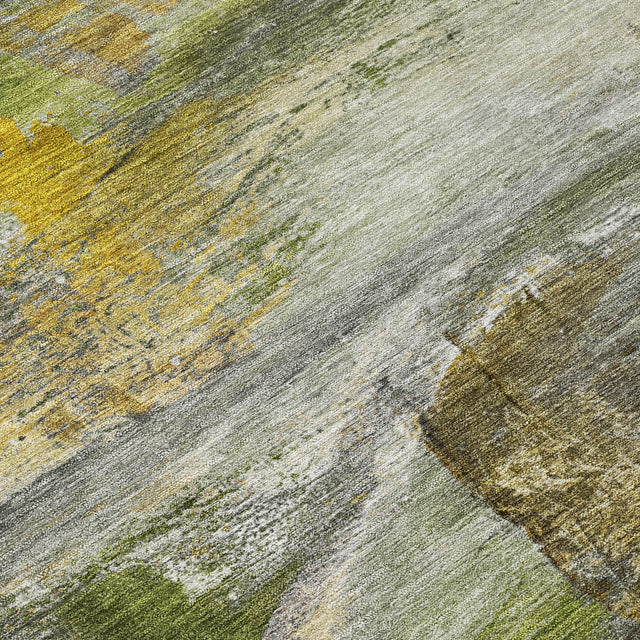 Addison Chantille ACN2039 Abstract Machine Made Transitional Olive Rug