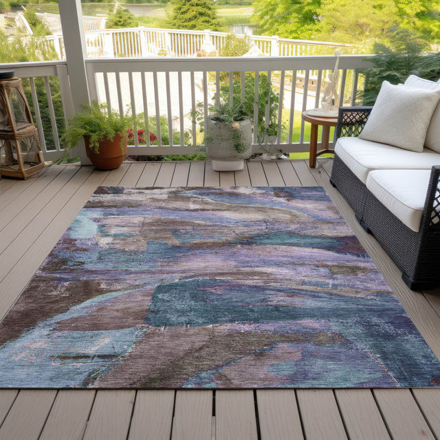 Addison Chantille ACN2040 Abstract Machine Made Transitional Mocha Rug