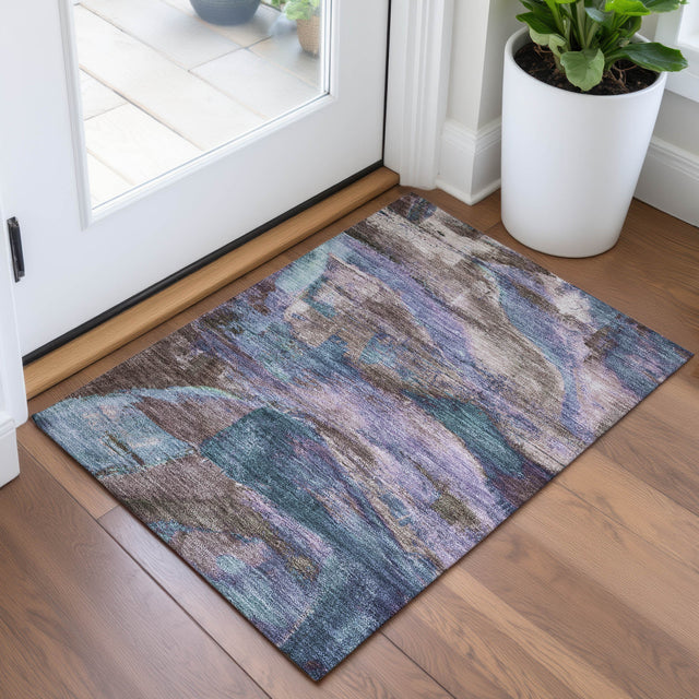 Addison Chantille ACN2040 Abstract Machine Made Transitional Mocha Rug