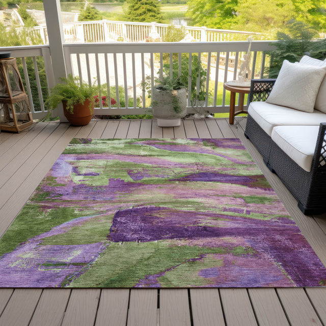 Addison Chantille ACN2040 Abstract Machine Made Transitional Purple Rug