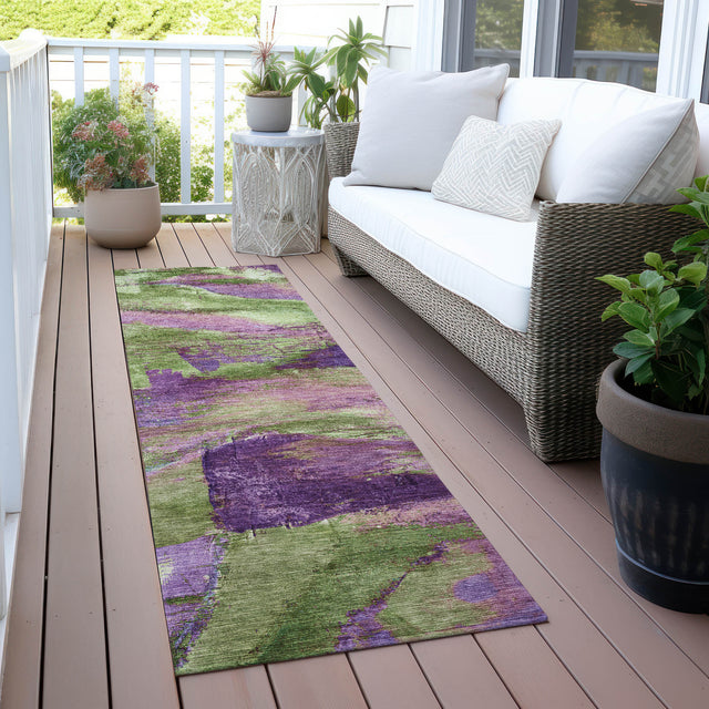 Addison Chantille ACN2040 Abstract Machine Made Transitional Purple Rug