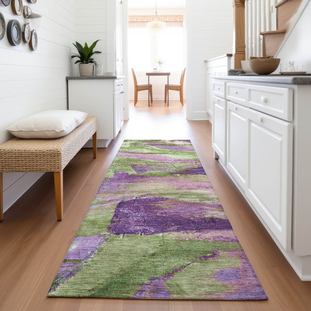 Addison Chantille ACN2040 Abstract Machine Made Transitional Purple Rug
