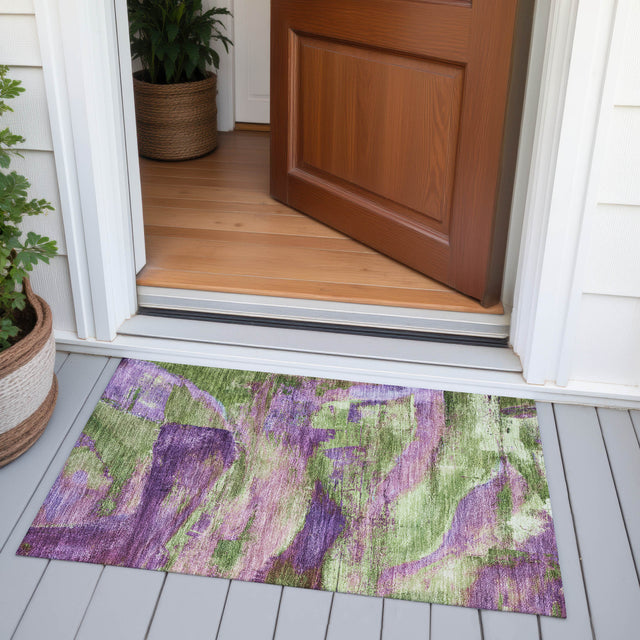 Addison Chantille ACN2040 Abstract Machine Made Transitional Purple Rug