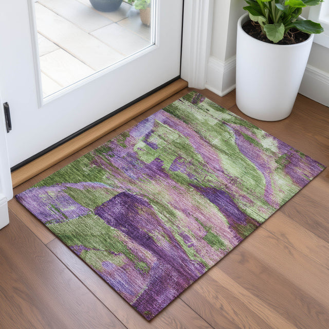 Addison Chantille ACN2040 Abstract Machine Made Transitional Purple Rug