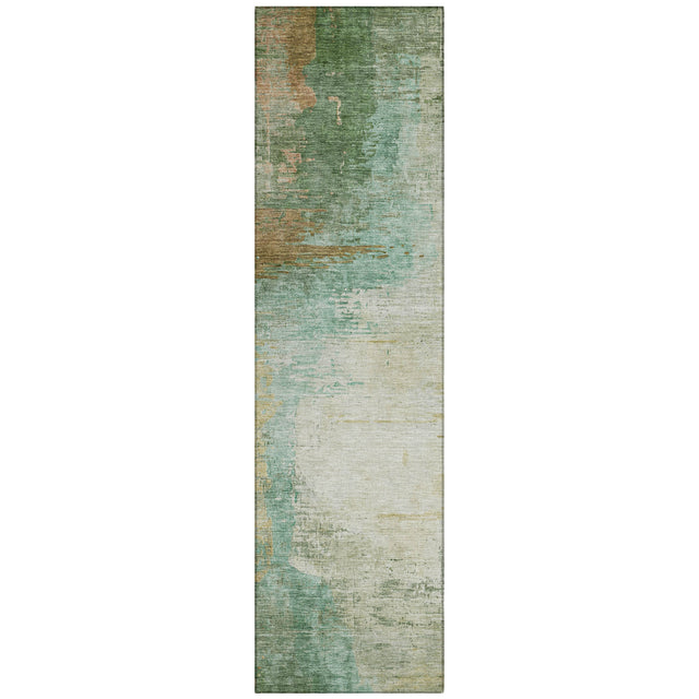 Addison Chantille ACN2041 Abstract Machine Made Transitional Aloe Rug