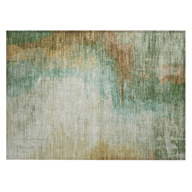 Addison Chantille ACN2041 Abstract Machine Made Transitional Aloe Rug