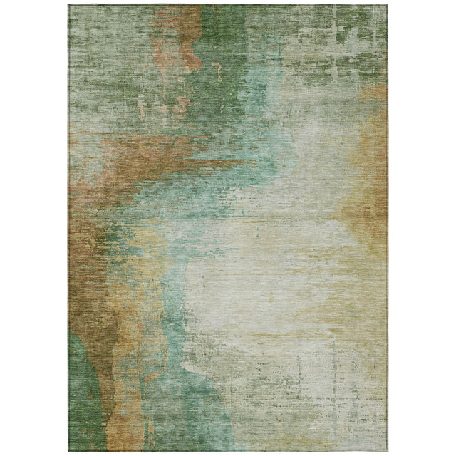 Addison Chantille ACN2041 Abstract Machine Made Transitional Aloe Rug