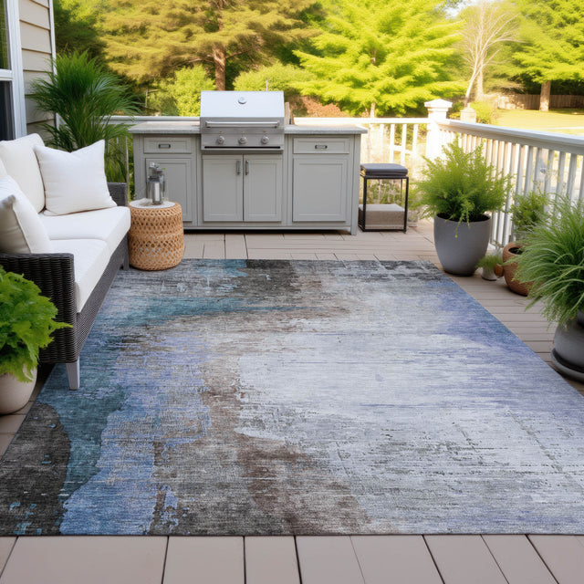 Addison Chantille ACN2041 Abstract Machine Made Transitional Brown Rug