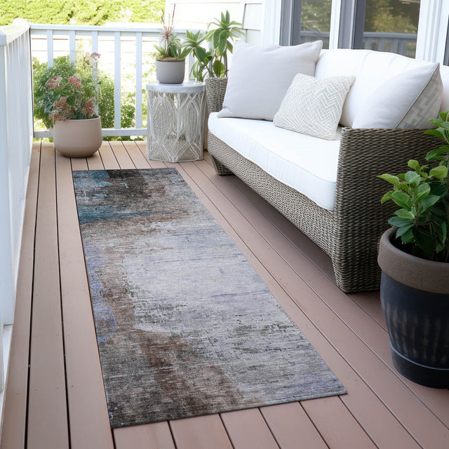 Addison Chantille ACN2041 Abstract Machine Made Transitional Brown Rug