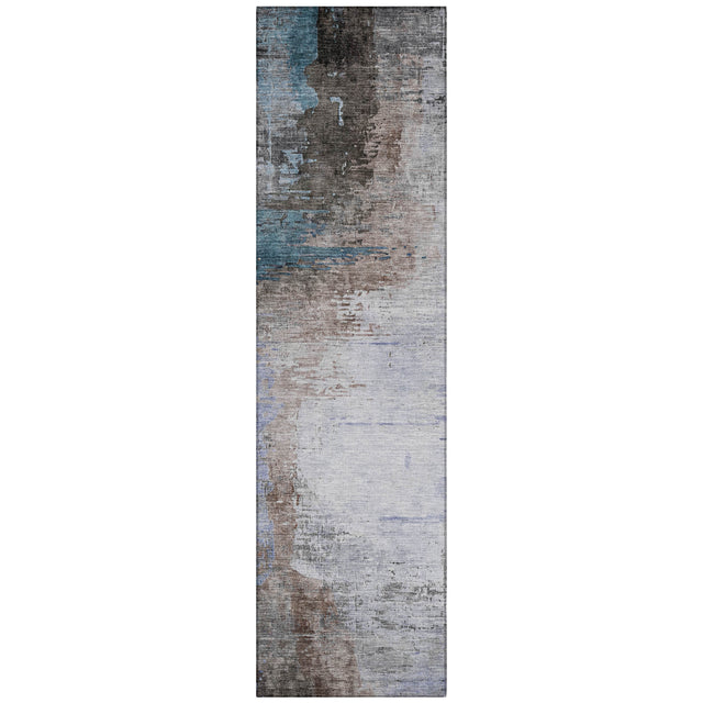 Addison Chantille ACN2041 Abstract Machine Made Transitional Brown Rug