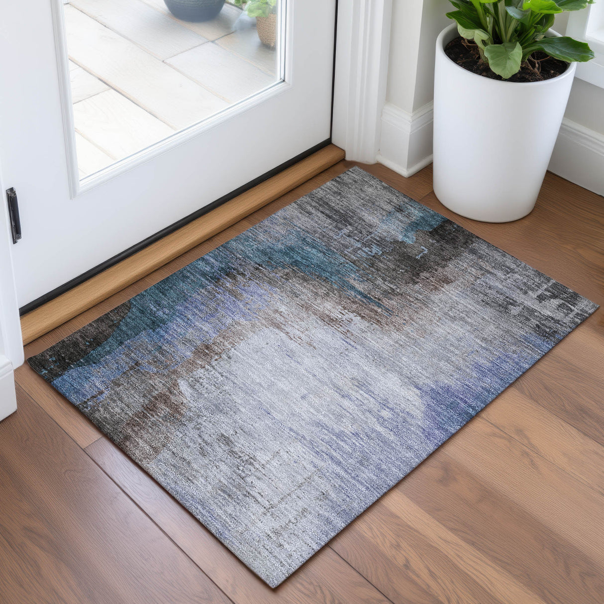 Addison Chantille ACN2041 Abstract Machine Made Transitional Brown Rug