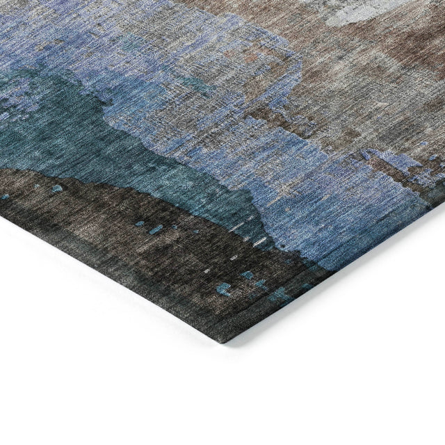 Addison Chantille ACN2041 Abstract Machine Made Transitional Brown Rug