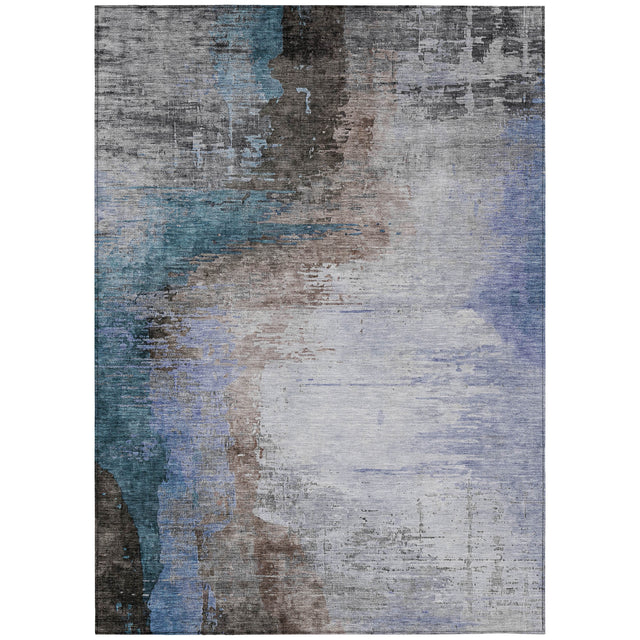 Addison Chantille ACN2041 Abstract Machine Made Transitional Brown Rug