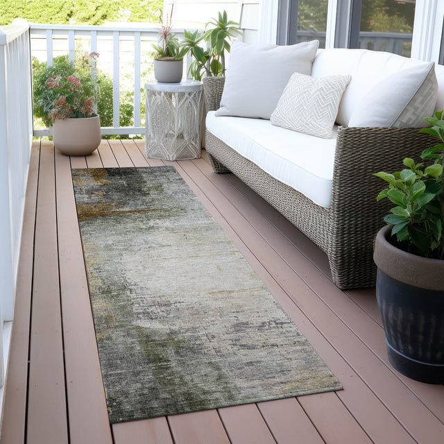 Addison Chantille ACN2041 Abstract Machine Made Transitional Chocolate Rug