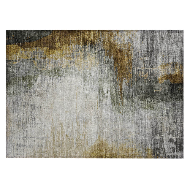 Addison Chantille ACN2041 Abstract Machine Made Transitional Chocolate Rug