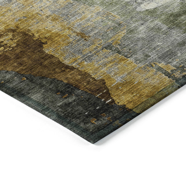 Addison Chantille ACN2041 Abstract Machine Made Transitional Chocolate Rug