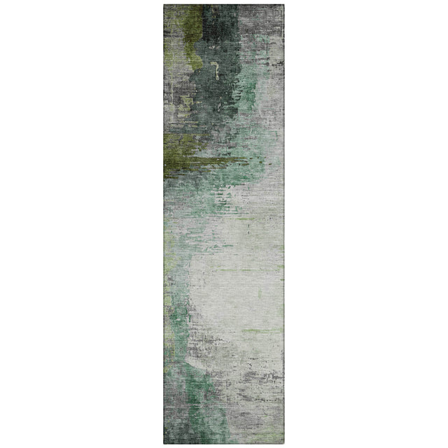 Addison Chantille ACN2041 Abstract Machine Made Transitional Green Rug