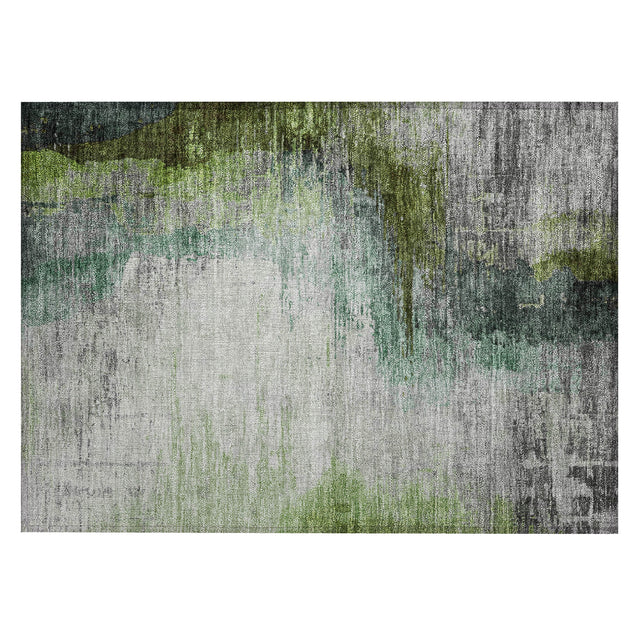 Addison Chantille ACN2041 Abstract Machine Made Transitional Green Rug