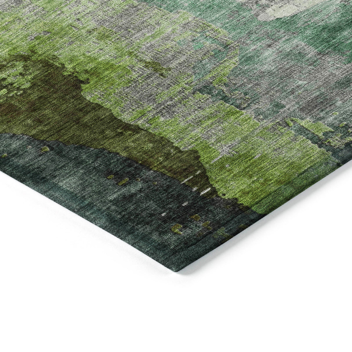 Addison Chantille ACN2041 Abstract Machine Made Transitional Green Rug