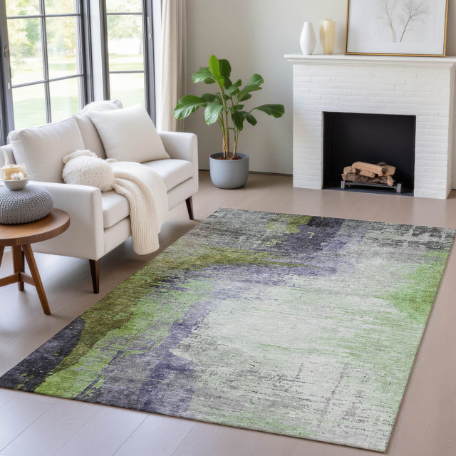 Addison Chantille ACN2041 Abstract Machine Made Transitional Plum Rug