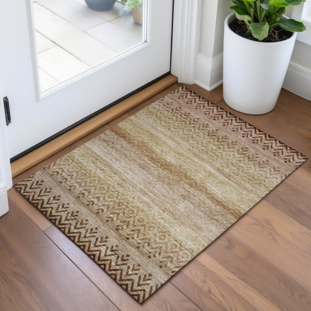Addison Chantille ACN2042 Geometric Machine Made Transitional Beige Rug
