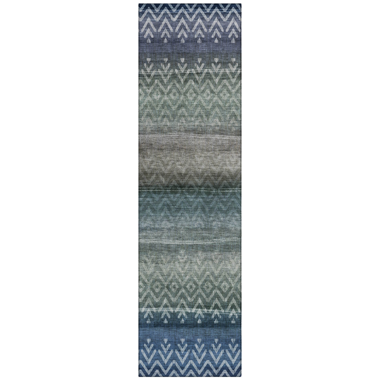 Addison Chantille ACN2042 Geometric Machine Made Transitional Blue Rug