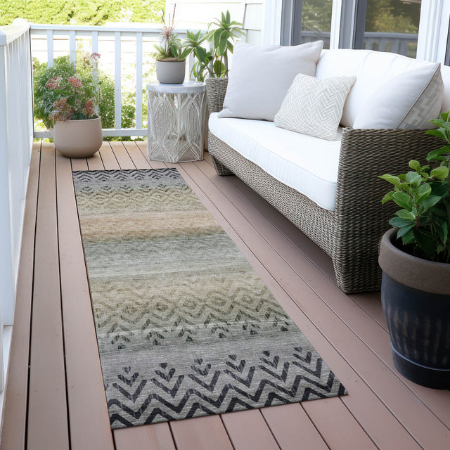 Addison Chantille ACN2042 Geometric Machine Made Transitional Gray Rug