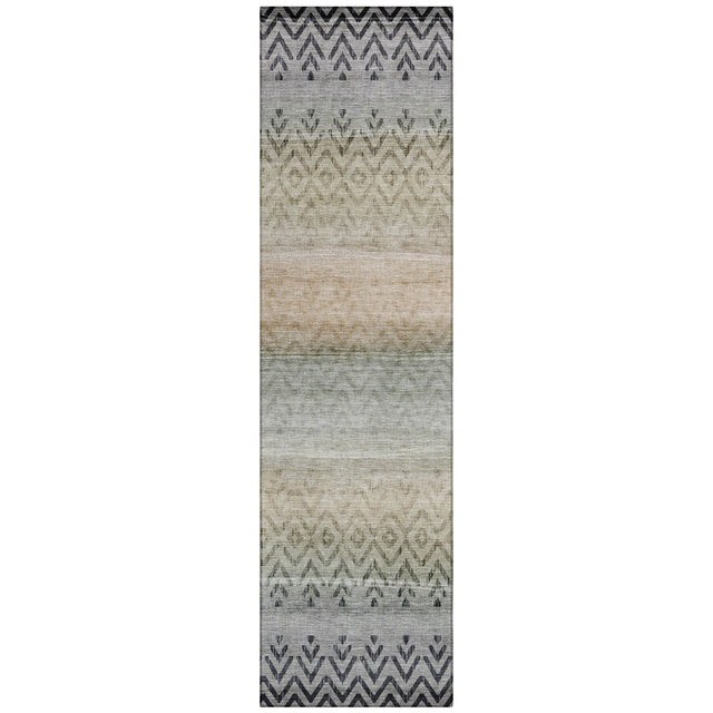 Addison Chantille ACN2042 Geometric Machine Made Transitional Gray Rug