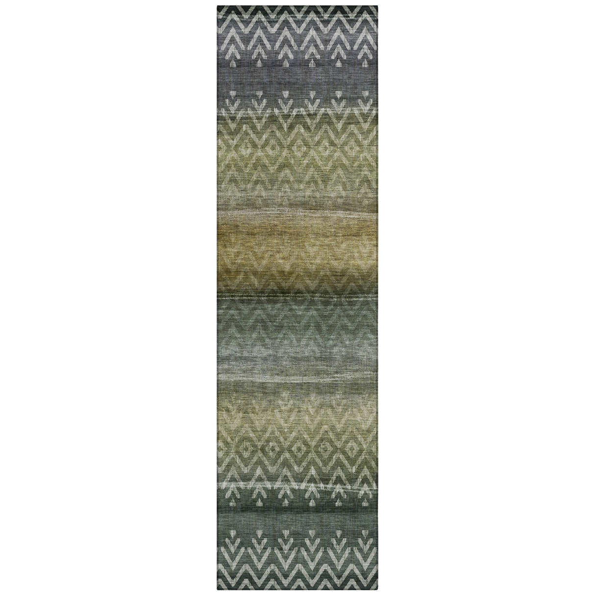 Addison Chantille ACN2042 Geometric Machine Made Transitional Green Rug