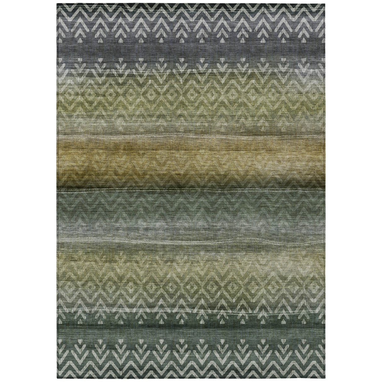 Addison Chantille ACN2042 Geometric Machine Made Transitional Green Rug