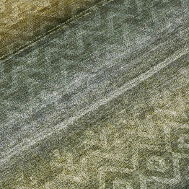 Addison Chantille ACN2042 Geometric Machine Made Transitional Green Rug