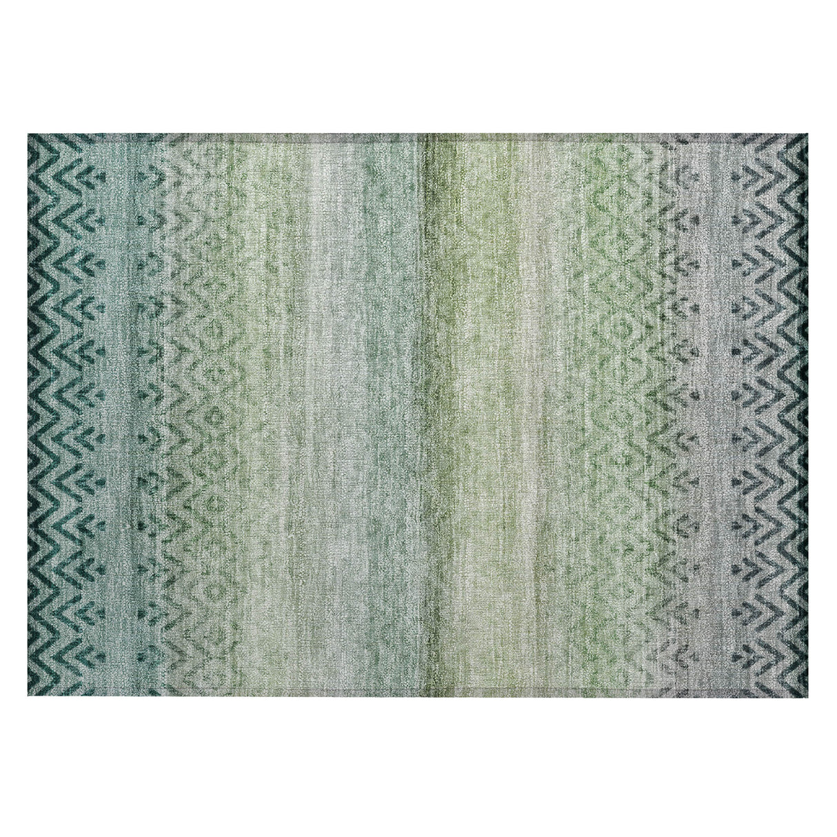 Addison Chantille ACN2042 Geometric Machine Made Transitional Teal Rug