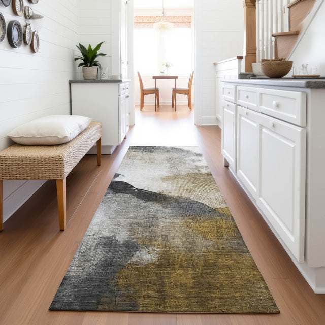 Addison Chantille ACN2043 Abstract Machine Made Transitional Brown Rug