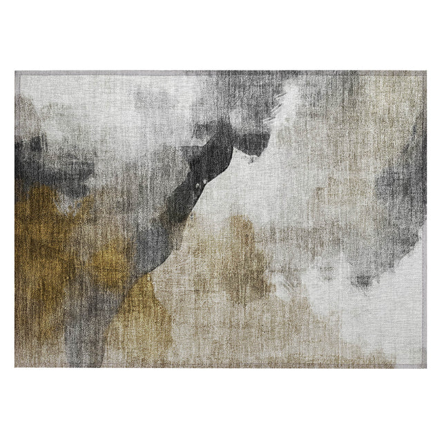 Addison Chantille ACN2043 Abstract Machine Made Transitional Brown Rug