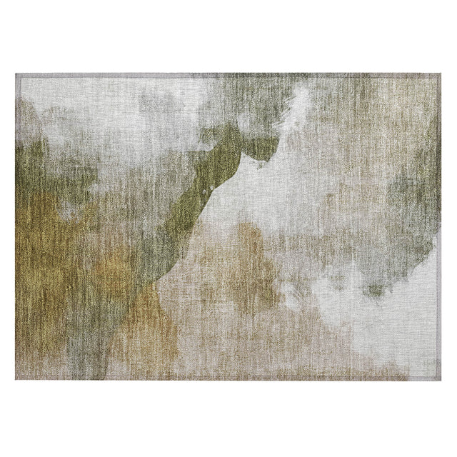 Addison Chantille ACN2043 Abstract Machine Made Transitional Green Rug