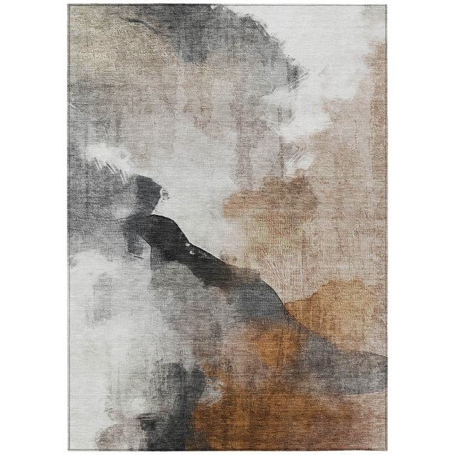 Addison Chantille ACN2043 Abstract Machine Made Transitional Paprika Rug