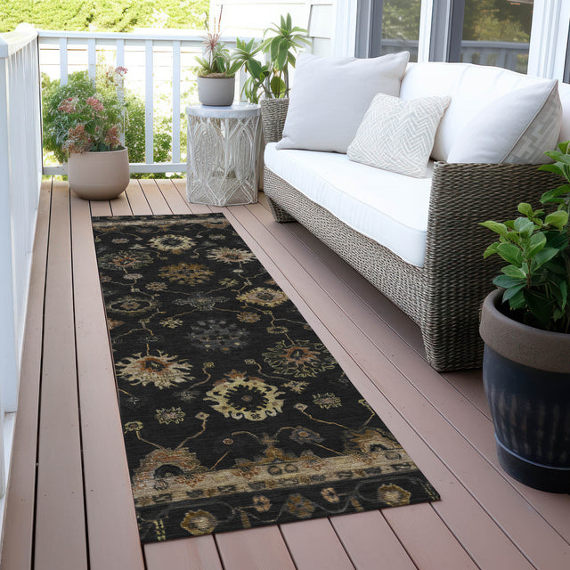 Addison Chantille ACN2045 Global Machine Made Traditional Black Rug