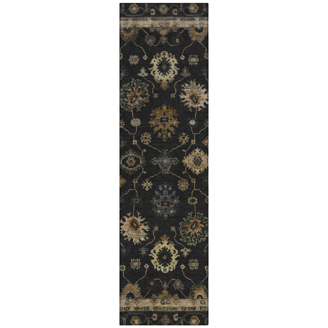 Addison Chantille ACN2045 Global Machine Made Traditional Black Rug