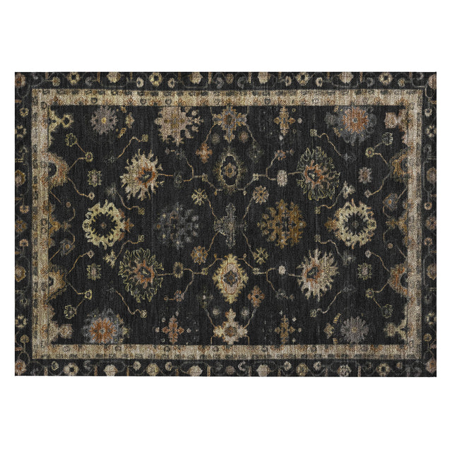 Addison Chantille ACN2045 Global Machine Made Traditional Black Rug