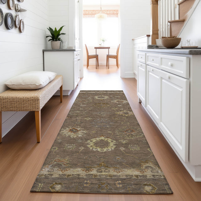 Addison Chantille ACN2045 Global Machine Made Traditional Chocolate Rug