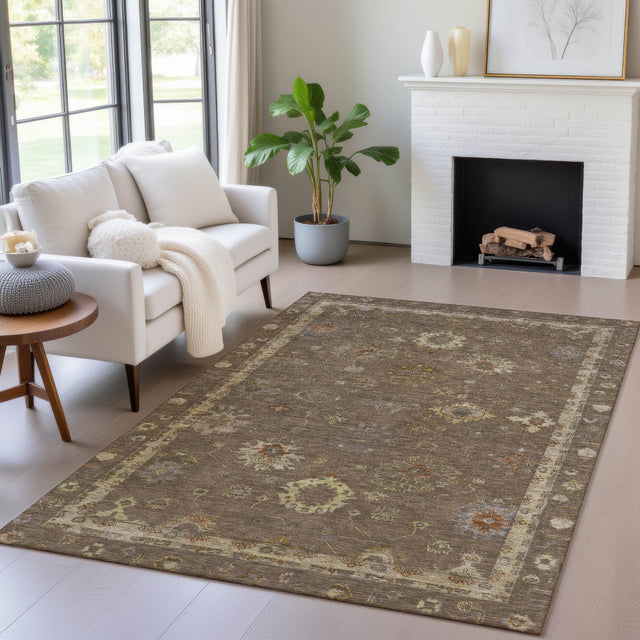 Addison Chantille ACN2045 Global Machine Made Traditional Chocolate Rug