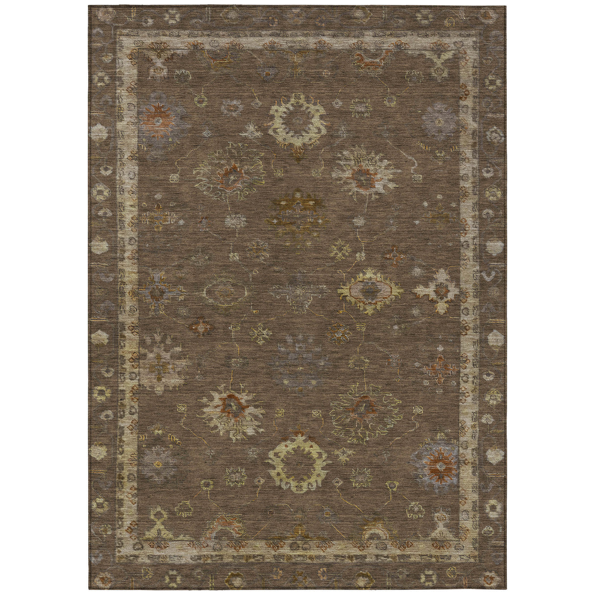 Addison Chantille ACN2045 Global Machine Made Traditional Chocolate Rug